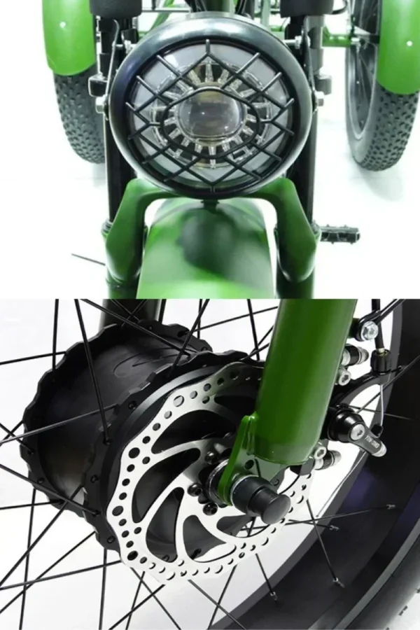 New Electric Tricyle Adult Ebike Cargo 24Inch Fat Tire 750W48V15AH Removable Battery Electric Bike 3Wheel Leisure Max Load 200KG - Image 16