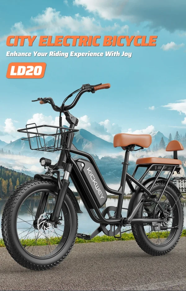 Electric Bike for Adults，20'' 1500W Peak Ebike, Up to 50 Miles 32MPH Electric Mountain Bike with 48V 20AH Removable Battery - Image 8