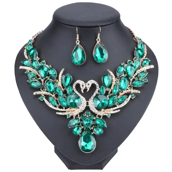 Fashion Nigerian Jewelry Set For Women Purple Tassel Earrings Necklace Set Banquet Dress Accessory Bridal Indian Jewellery - Image 19