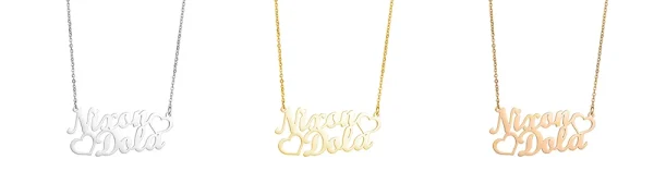 Personalized Custom Double Name Necklaces for Women Stainless Steel Couple Pendant Gold Color Chains Jewelry Valentines Day Gift - Image 28