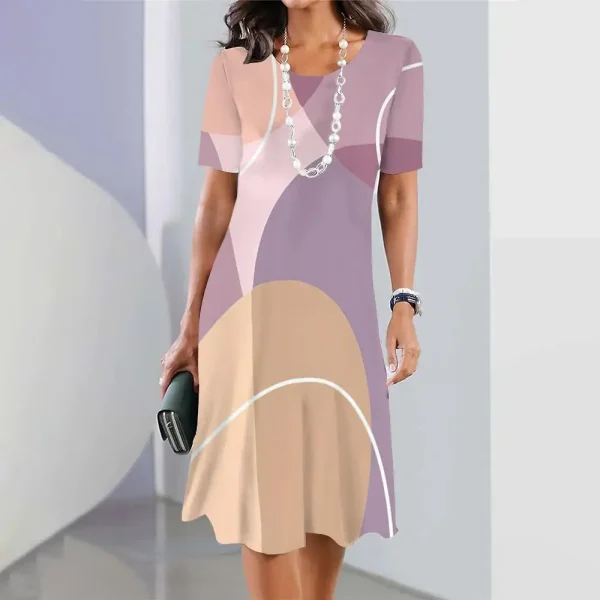 New Geometric Curve Graphic Print Women's Dresses Elegant Dresses Summer Dresses Plus Size Female Fashion Free Shipping - Image 13