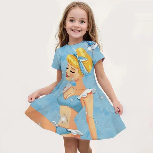 New kids Nightdress Elsa Cartoon Dress Minnie Printing Sleepwear Girls Nightgowns Children Party Dresses Pajamas Girls Dress - Image 7