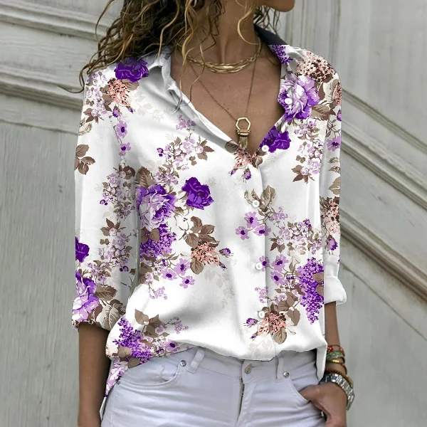 Elegant Long Sleeve Women Shirts Casual Loose Large Size Shirts Women Fashion Tops Women - Image 2