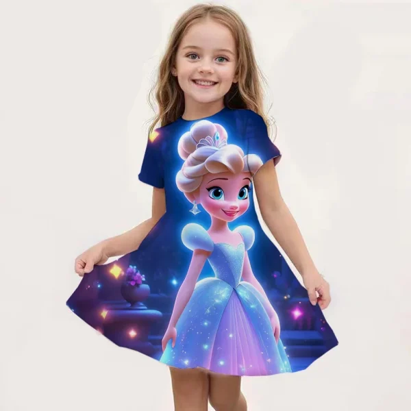 New kids Nightdress Elsa Cartoon Dress Minnie Printing Sleepwear Girls Nightgowns Children Party Dresses Pajamas Girls Dress - Image 5