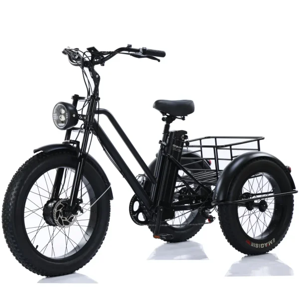 New Electric Tricycle 500W48V20AH Lithium battery Ebike Large Storage Basket Leisure Elderly Cargo Electric Bicycle Mileage 50KM - Image 4