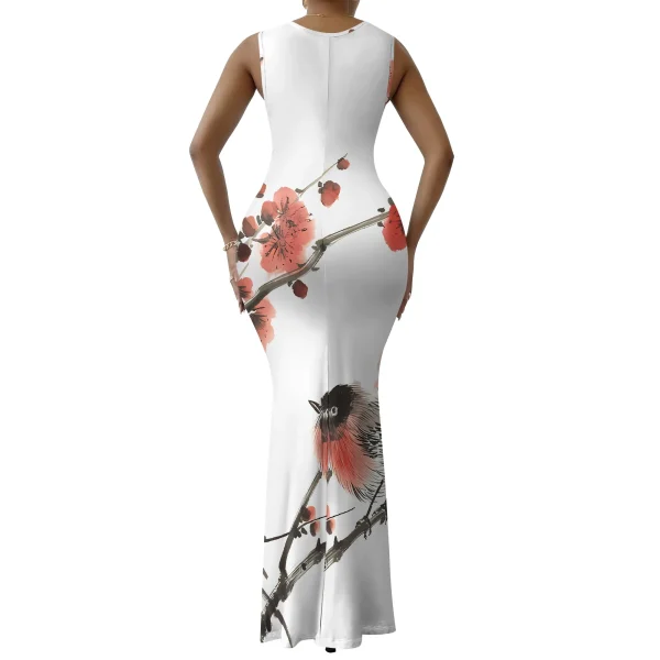 Womens Sexy Casual Dresses Colorful Geometric Off-Shoulder Maxi Dress  Artistic Party Evening Resortwear Swing Neck Dress - Image 13