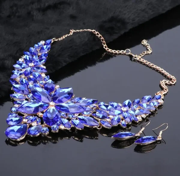 Fashion Crystal Jewelry Sets Bridal Necklace Earrings Sets Wedding Party Jewelery Dress Jewellery Decoration Accessories - Image 8