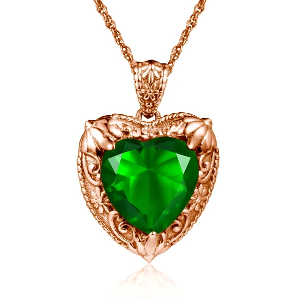 Szjinao Gold Red Ruby Heart Necklace For Women With Stone 15*15mm Victorian Pendant Royal Luxury Jewelry Valentine Day Gift Sale - Image 18