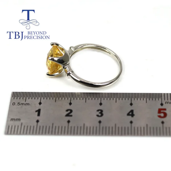 Checkboard Cut and Normal cut Natural citrine round 10mmgemstone Simple everyday design women's ring earrings jewelry set - Image 18