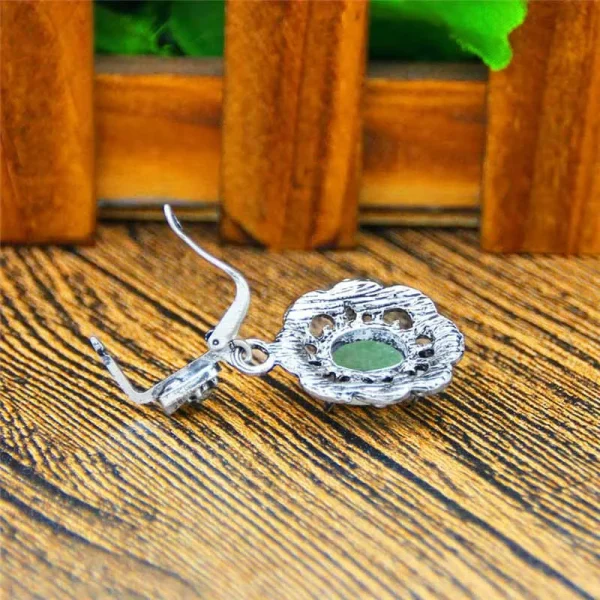 Natural Jades Necklace Earrings Jewelry Set Rhinestone Vintage Look Fashion Jewelry For Women TS404 - Image 14