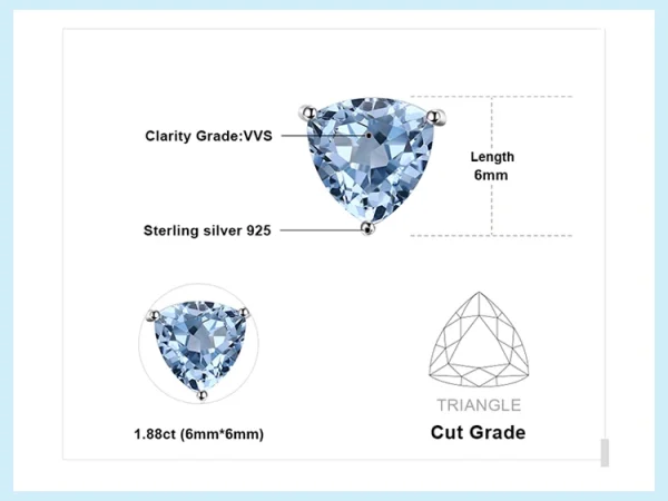 JewelryPalace Natural Garnet Amethyst Citrine Peridot Blue Topaz 925 Sterling Silver Stud Earrings for Women Gemstone Jewelry - Image 56
