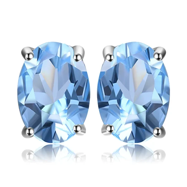 JewelryPalace Natural Garnet Amethyst Citrine Peridot Blue Topaz 925 Sterling Silver Stud Earrings for Women Gemstone Jewelry - Image 18