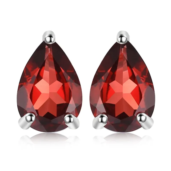 JewelryPalace Natural Garnet Amethyst Citrine Peridot Blue Topaz 925 Sterling Silver Stud Earrings for Women Gemstone Jewelry - Image 14