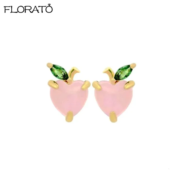 925 Sterling Silver Needle Cute Cherr/Strawberry Fruit Pendant Earrings for Women New Zircon Earrings for Girls Jewelry Gift - Image 8