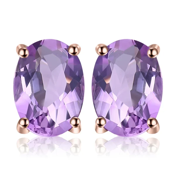 JewelryPalace Natural Garnet Amethyst Citrine Peridot Blue Topaz 925 Sterling Silver Stud Earrings for Women Gemstone Jewelry - Image 23