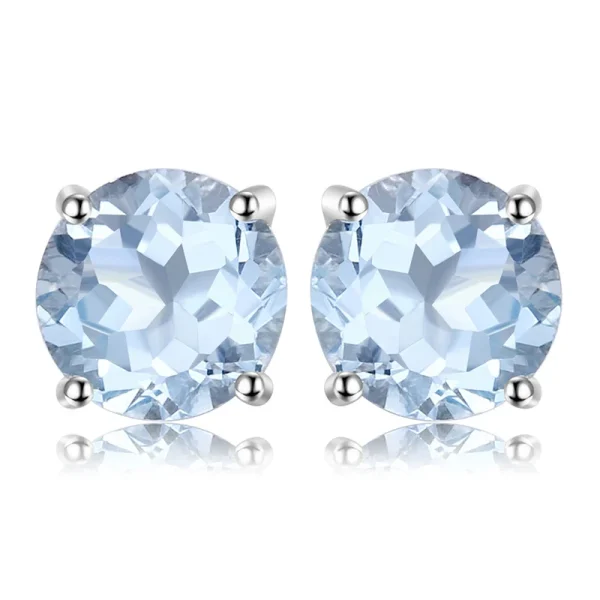 JewelryPalace Natural Garnet Amethyst Citrine Peridot Blue Topaz 925 Sterling Silver Stud Earrings for Women Gemstone Jewelry - Image 13