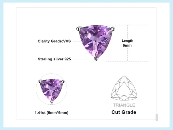 JewelryPalace Natural Garnet Amethyst Citrine Peridot Blue Topaz 925 Sterling Silver Stud Earrings for Women Gemstone Jewelry - Image 59