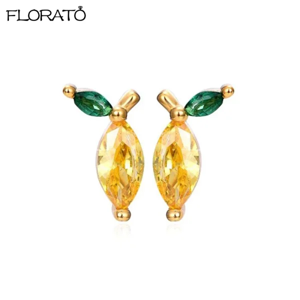 925 Sterling Silver Needle Cute Cherr/Strawberry Fruit Pendant Earrings for Women New Zircon Earrings for Girls Jewelry Gift - Image 22