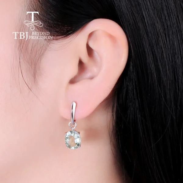 Fashion drop shape design Natural Green Amethyst Earrings Necklace Jewelry Set 925 sterling silver elegant design fine jewelry - Image 14