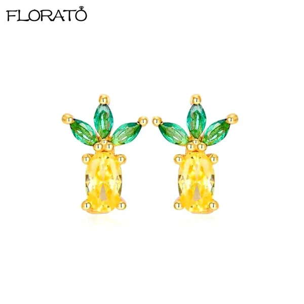 925 Sterling Silver Needle Cute Cherr/Strawberry Fruit Pendant Earrings for Women New Zircon Earrings for Girls Jewelry Gift - Image 21