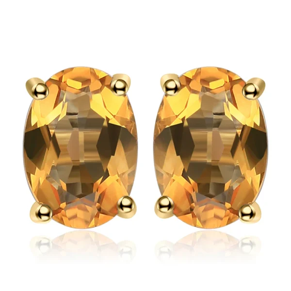 JewelryPalace Natural Garnet Amethyst Citrine Peridot Blue Topaz 925 Sterling Silver Stud Earrings for Women Gemstone Jewelry - Image 24