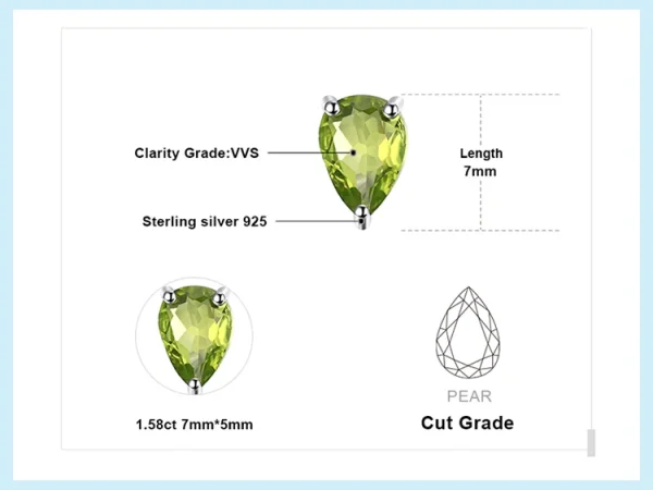 JewelryPalace Natural Garnet Amethyst Citrine Peridot Blue Topaz 925 Sterling Silver Stud Earrings for Women Gemstone Jewelry - Image 50
