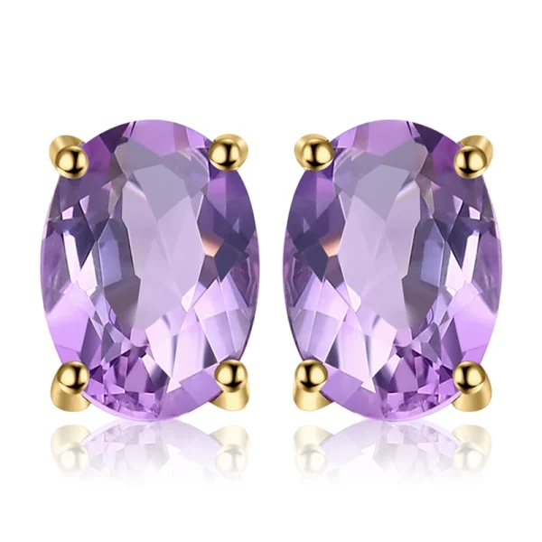 JewelryPalace Natural Garnet Amethyst Citrine Peridot Blue Topaz 925 Sterling Silver Stud Earrings for Women Gemstone Jewelry - Image 26