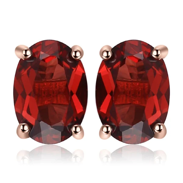 JewelryPalace Natural Garnet Amethyst Citrine Peridot Blue Topaz 925 Sterling Silver Stud Earrings for Women Gemstone Jewelry - Image 19