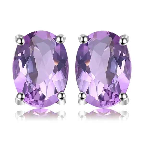 JewelryPalace Natural Garnet Amethyst Citrine Peridot Blue Topaz 925 Sterling Silver Stud Earrings for Women Gemstone Jewelry - Image 16