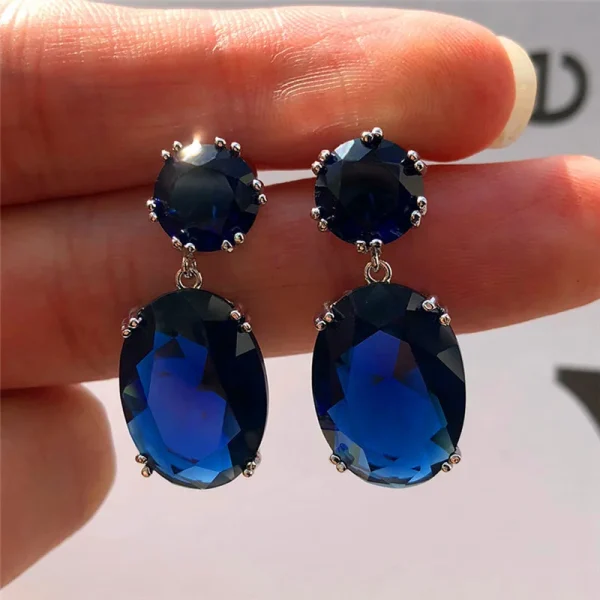 ZAKOL Luxury Big Oval CZ Crystal Dangle Earrings for Women Elegant Female Brilliant Cubic Zirconia Earring Wedding Jewelry - Image 9