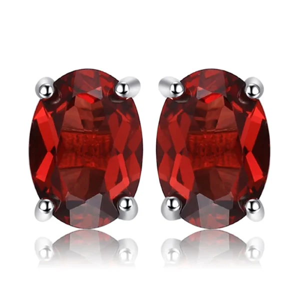 JewelryPalace Natural Garnet Amethyst Citrine Peridot Blue Topaz 925 Sterling Silver Stud Earrings for Women Gemstone Jewelry - Image 17