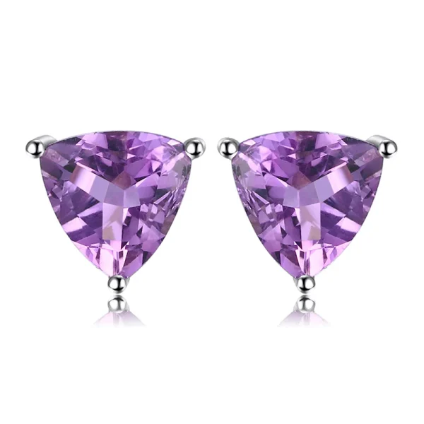JewelryPalace Natural Garnet Amethyst Citrine Peridot Blue Topaz 925 Sterling Silver Stud Earrings for Women Gemstone Jewelry - Image 7