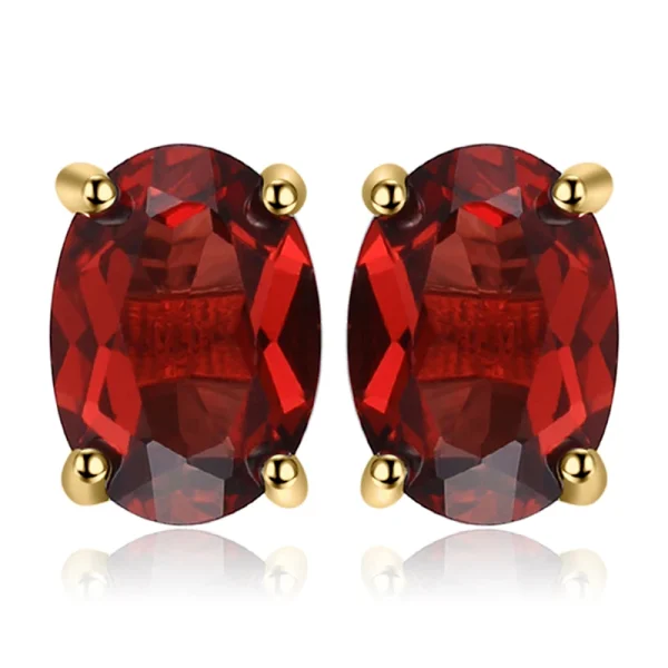 JewelryPalace Natural Garnet Amethyst Citrine Peridot Blue Topaz 925 Sterling Silver Stud Earrings for Women Gemstone Jewelry - Image 22