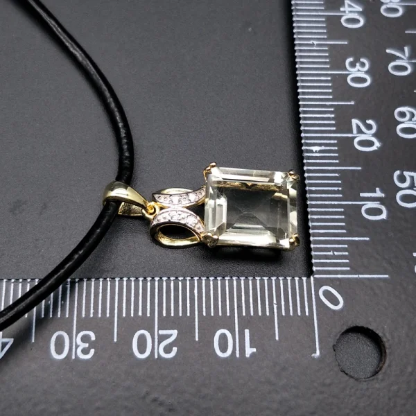 natural green amethyst quartz gemstone jewelry set Ring Necklaces and earrings 925 silver fine jewelry for women with gift box - Image 22