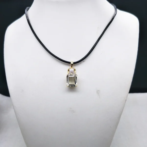 natural green amethyst quartz gemstone jewelry set Ring Necklaces and earrings 925 silver fine jewelry for women with gift box - Image 23
