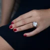 Wong Rain Vintage 925 Sterling Silver Emerald Cut Lab Sapphire Gemstone Wedding Engagement Ring Fine Jewelry Wholesale - Image 6