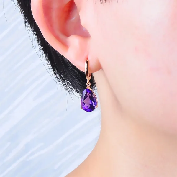 JoiasHome  925 Silver Women Jewelry Set Purple amethyst Gemstone Women Earrings Necklace Bracelet Retro Fine Engagment Jewelry - Image 6