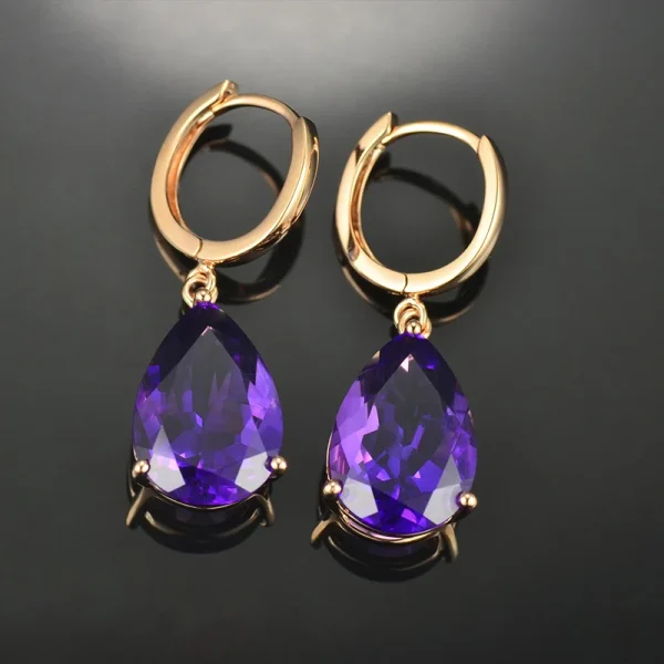 JoiasHome  925 Silver Women Jewelry Set Purple amethyst Gemstone Women Earrings Necklace Bracelet Retro Fine Engagment Jewelry - Image 5