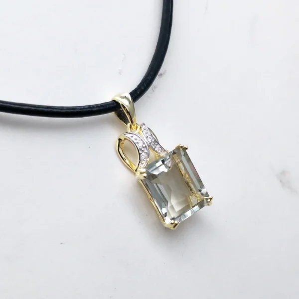 natural green amethyst quartz gemstone jewelry set Ring Necklaces and earrings 925 silver fine jewelry for women with gift box - Image 19