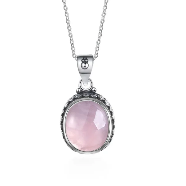 925 Sterling Silver Natural Rhodochrosite Pendants Necklace Tiger Eye Necklace Silver Pendants 925 With Chain For Women Men - Image 16