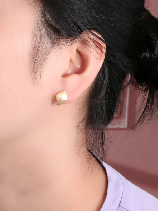New Unique two-wear design Natural  amethyst vintage gold earrings for Lady S925 Silver Anniversary gift - Image 4