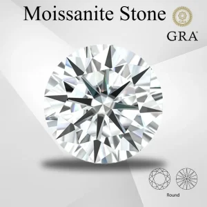 Moissanite Stone Wholesale D Color Round Cut 0.1CT-12CT for Jewelry Making with GRA Report beads for jewelry making