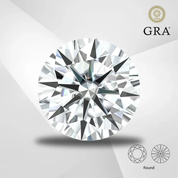 Moissanite Stone Wholesale D Color Round Cut 0.1CT-12CT for Jewelry Making with GRA Report beads for jewelry making - Image 7