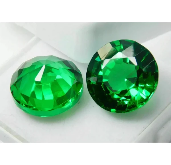 Natural cutting Tsavorite Round YAG Shape Hand-cut Gemstone VVS1 for Jewelry Rings Earrings Making gemstones - Image 4