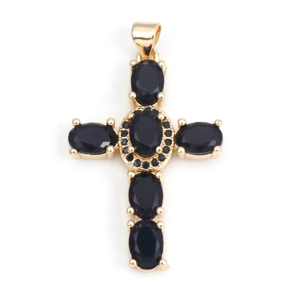 1 Piece Copper Religious Cross Pendants Gold Color Metal Charms For DIY Making Necklace Bracelets Jewelry Findings 4cm x 2.3cm - Image 23